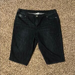 CJ Banks Blue Bermuda Shorts Classic Style